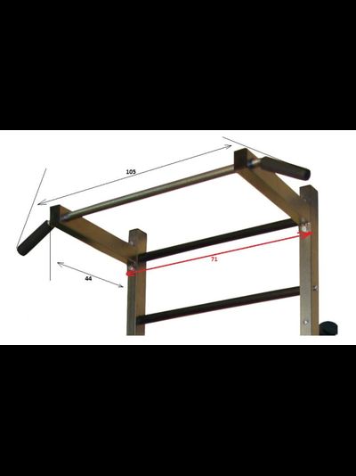 Турник фиксированный для шведской стенки PRO-T/ТП-40