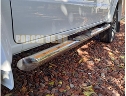 Пороги труба с проступью d76 для Mazda BT50 (2006-)