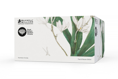 Чайная  пара белая  орхидея, 240 мл