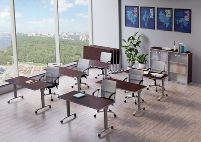 Стол радиусный складной мобильный Mobile System