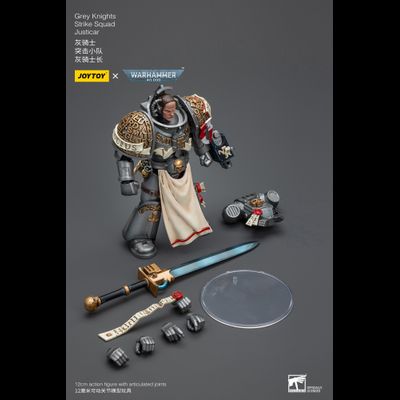 Юстикарий Серых Рыцарей (Warhammer 40k) - КОЛЛЕКЦИОННАЯ ФИГУРКА 1/18 Grey Knights Strike Squad Justicar (JT8995) - JOYTOY