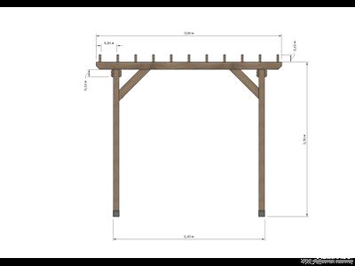 Пергола деревянная В-1