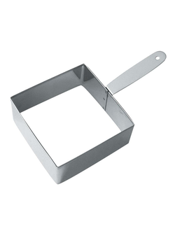 Форма для выкладки с ручкой, квадрат 10*10 см, h 4 см