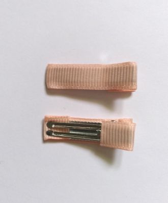 Заколка металл-ткань 35 мм, цвет персиковый