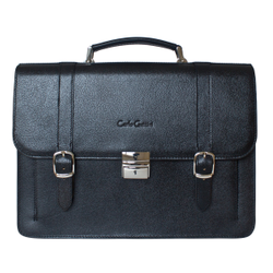 Кожаный портфель Tolmezzo black (арт. 2023-30)