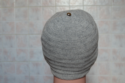 Мужская шапка из мериноса Vizio Италия 5665 серая