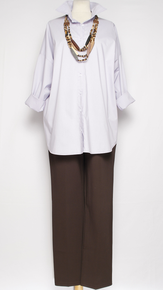 РУБАШКА "КЛАССИКА без Кармана" лаванда р.50,52,54,56,58,60