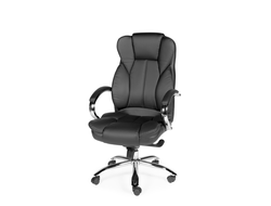Кресло офисное Верса черная экокожа