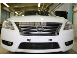 Защита радиатора Nissan Sentra 2014- black