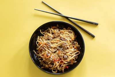 Пшеничная лапша Удон с овощами