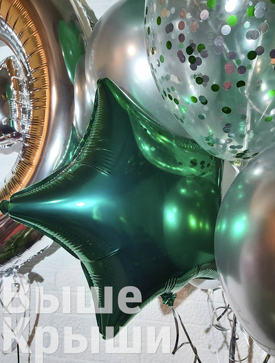 Сет "Малахит" (13 шариков + 1 цифра)