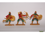 Сарацины, набор №2, 3 фигуры, золотой