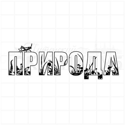 Штамп Природа с кузнечиком