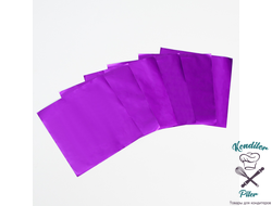 Фольга для конфет 10*10 см 100 шт., фиолетовый