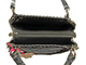 (Артикул 13018 black) Модная женская сумка с ромбическим рисунком и оригинальной цепочкой, носится на сгибе руки и на плечо