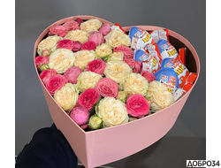 Коробка с розами и киндерами Эффект фото1