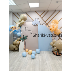 Фотозона из шаров на день рождения динозаврики