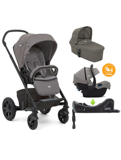 Коляска Joie Chrome DLX 4 в 1 Спальный болк Chrome Carrycot | автокресло Joie i-Gemm | i-Base fix