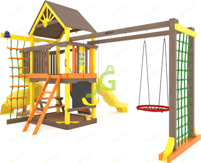 Детская площадка IgraGrad Шато с трубой (Дерево) мод.2
