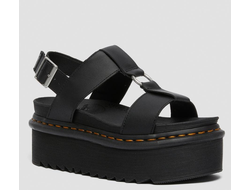САНДАЛИИ DR. MARTENS FRANCIS LEATHER PLATFORM STRAP черные