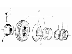 Колесо с пневматической шиной (8,15-15) EB-735 6028.00.00.00