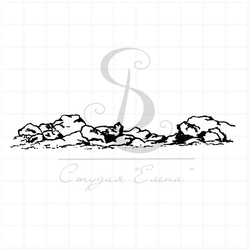 Штамп для скрапбукинга Каменистость