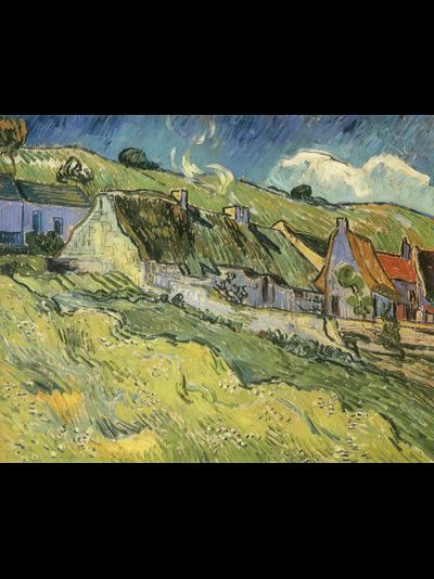 Картина обогреватель, репродукция Ван Гога Коттеджи