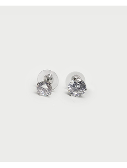 (АРТИКУЛ: 9248/20) СЕРЬГИ ЖЕНСКИЕ, АСИММЕТРИЧНЫЕ КРИСТАЛЛЫ (РАЗНОГО РАЗМЕРА) В СЕРЕБРИСТОМ МЕТАЛЛЕ