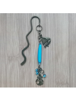 Металлическая закладка с орехом тагуа "Под парусами"