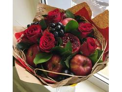 Фруктовый букет "Страстный красный"