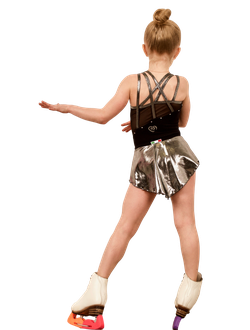 Боди с сеткой и перекрестными лямками "Галограмма" и Swarovski    (арт 403)