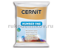 полимерная глина Cernit Number One, цвет-yellow ocher 746 (охра), вес-56 грамм
