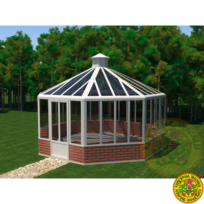 Базовая комплектация восьмигранной оранжереи – теплицы БРИТАНИКА