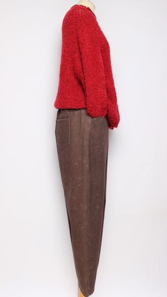 Джинсы утеплённые "ЦВЕТНЫЕ НА ФЛИСЕ" коричневые, чёрные, серые р.48-54