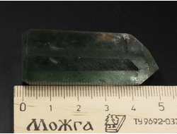 Кварц с хлоритом, кристалл полированный, Бразилия (51*20*20 мм, 32 г) №36849