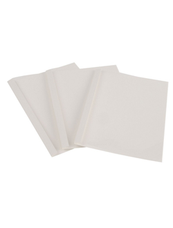 Обложка для термопереплета Promega office белые, картон/пластик 14мм, 80 штук в упаковке