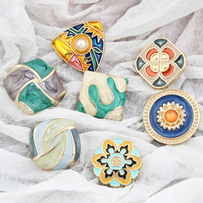 Металические декоративные пуговицы , 18 мм. 50 шт. РК-00016, Цвет: зеленый/серый