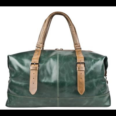 Кожаная дорожная сумка Campora Premium dark green (арт. 
4019-11)