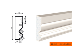 Фасадный молдинг из пенополистирола с покрытием LEPNINAPLAST (Лепнинапласт)  МВ-190/1