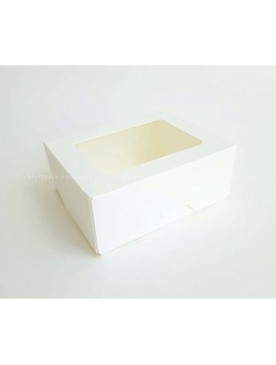 Коробка кондитерская с окном (белая), 100*80*35мм
