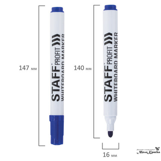 Маркеры для доски STAFF, НАБОР 4 шт., "Profit", чернила АССОРТИ, круглый наконечник, 2,5 мм