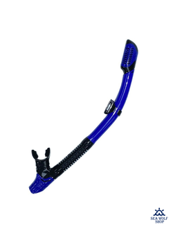 Трубка для дайвинга H.Wind синий силикон сухая синяя