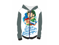 Толстовка 3D с полной запечаткой на 23 февраля №3