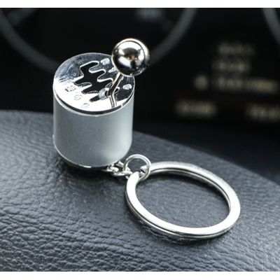 Брелок рычаг КПП, металл, СЕРЕБРО