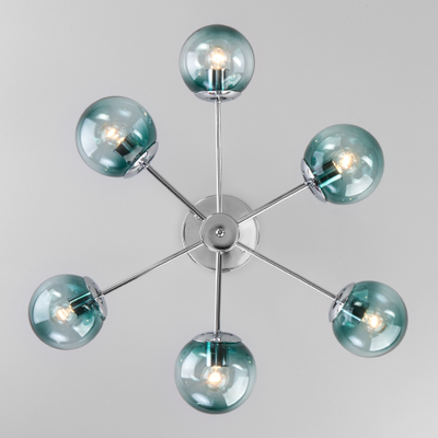 ПОТОЛОЧНАЯ ЛЮСТРА С ПЛАФОНАМИ 30166/6 ХРОМ