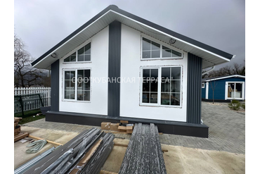 Облицовка фасада и углов здания ДПК