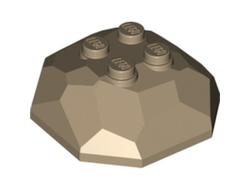 Rock 4 x 4 Octagonal Boulder, Top, Dark Tan (30293 6037788 6555150)