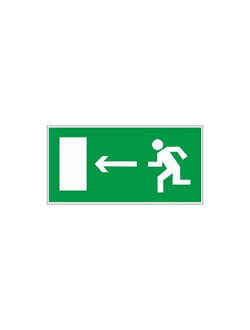 Знак безопасности E04 Направление к эвакуационным выходам налево, плёнка, 300х150