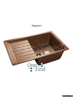 Керамическая мойка для кухни Granfest Гранфест GF-P760L реверсивная 1 секционная мойка