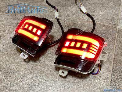Противотуманки Toyota Land Cruiser 200 бегающие LED черные